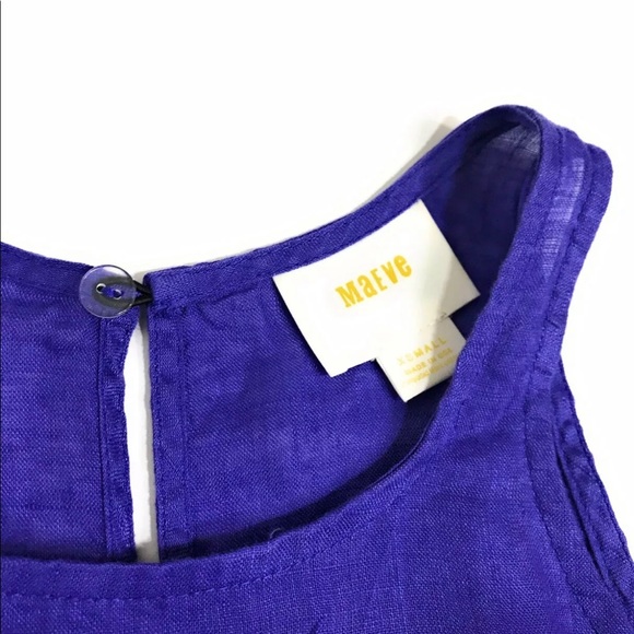 Anthropologie Maeve Joya Purple Linen Top Size XS - Picture 3 of 3
